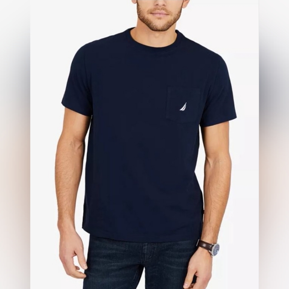 Nautica Cotton Logo Short Sleeve Size L